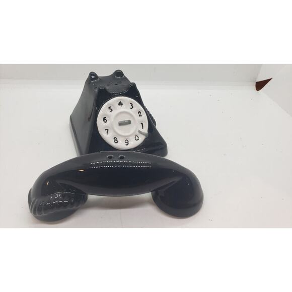 Rotary Telephone Salt & Pepper Shaker Set Vintage Retro Ceramic Phone Kitchen - Picture 3 of 11